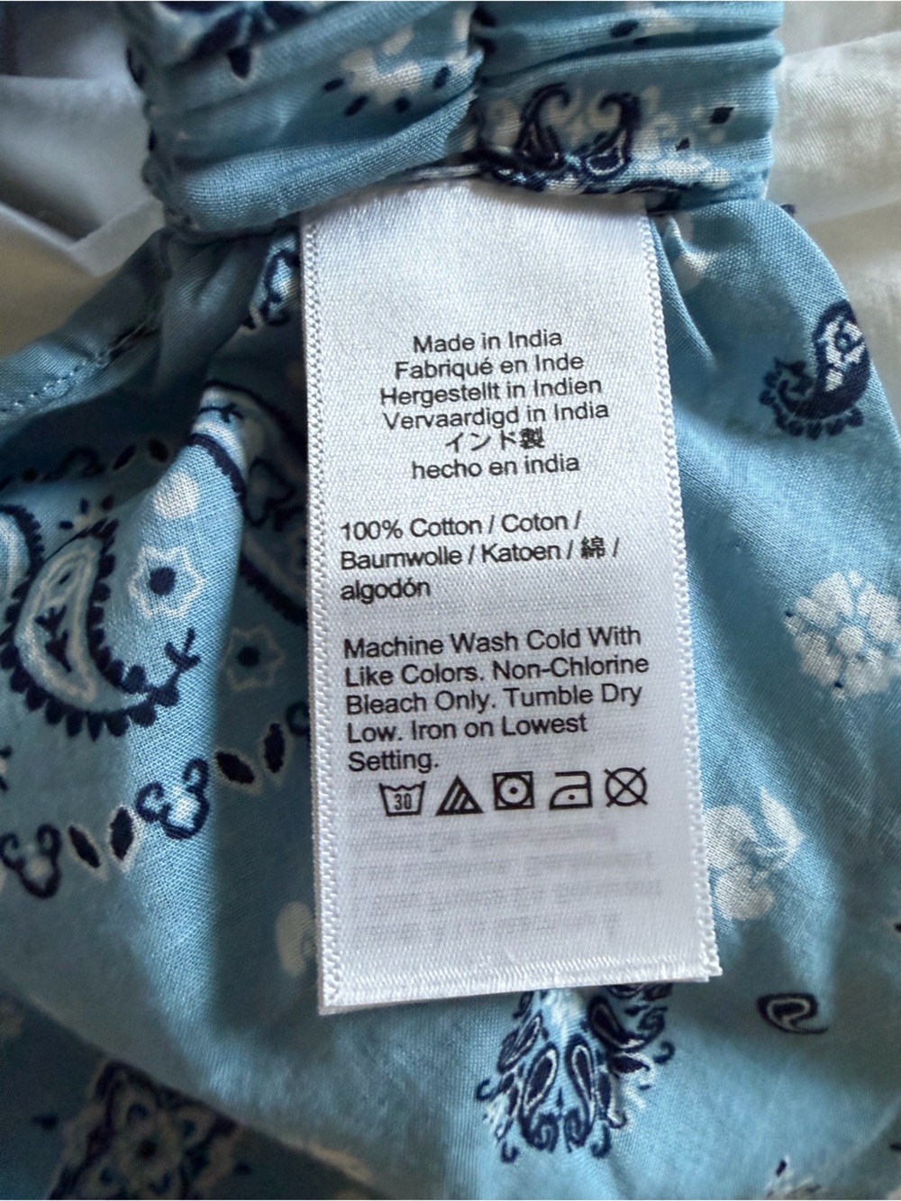 J. Crew Cotton voile bandana top in paisley print - S / M - Picture 8 of 8